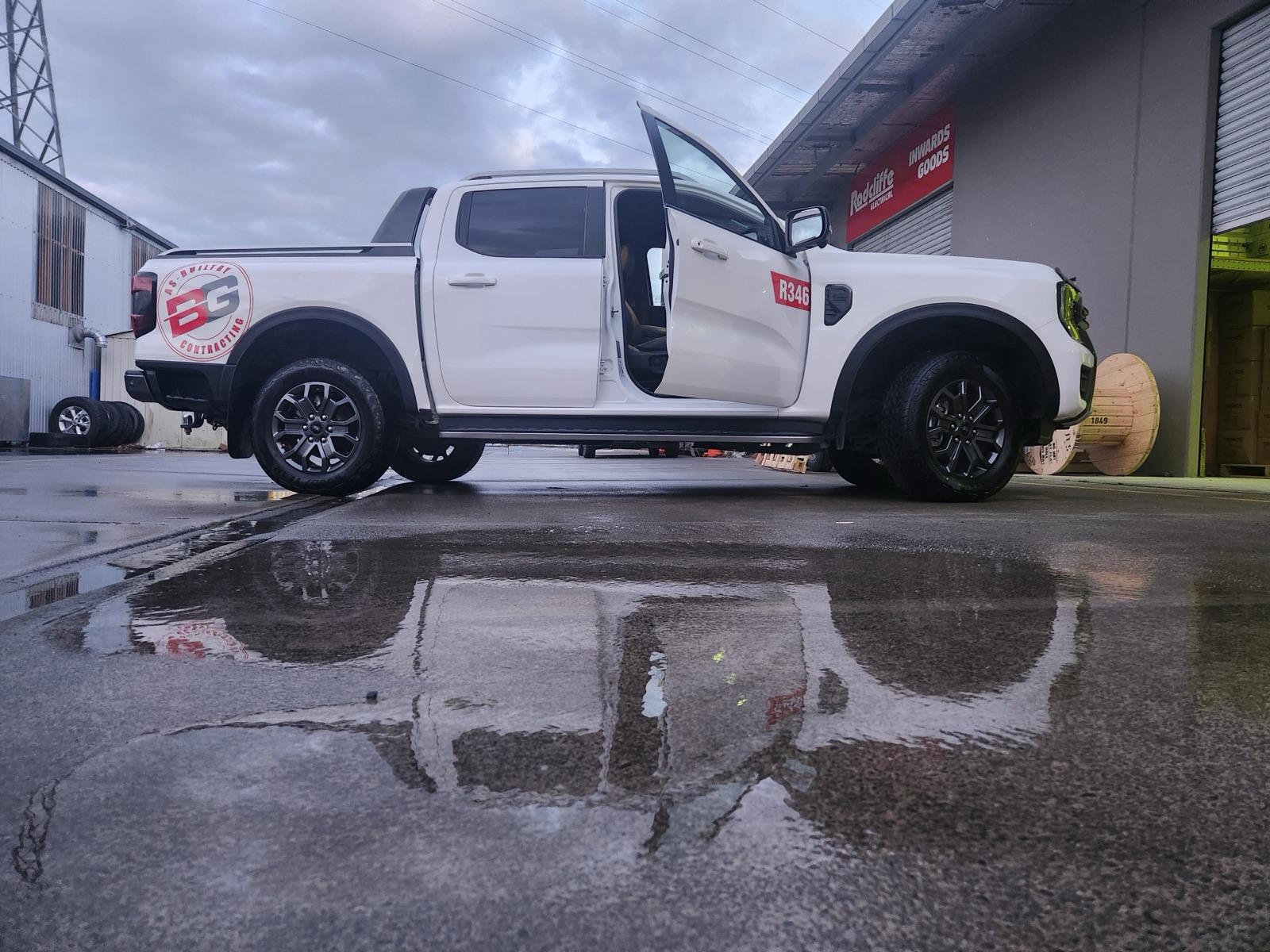 Ute after Diamond paint correction and ceramic coating by Deluxe Detailing, mobile car detailing North Canterbury